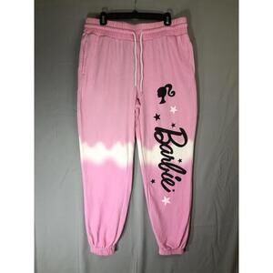 Barbie Pink Sweatpants Big Logo Juniors Size XL Barbie Core